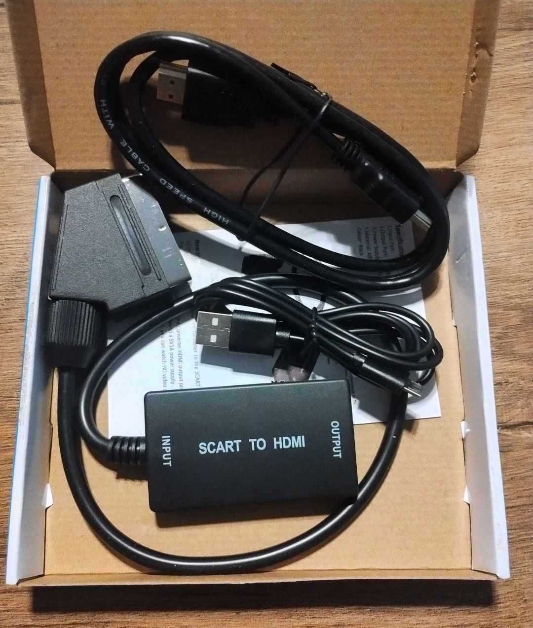 Konwerter adapter wideo SCART na HDMI HD