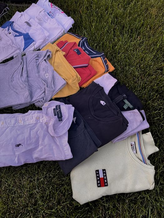 Box markowych ubrań 22 sztuk  ralph lauren adidas hilfiger puma mix