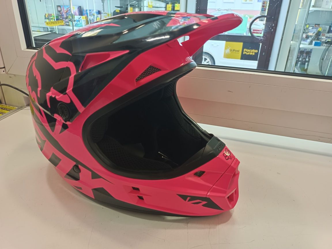 Kask FOX V1 Enduro Cross r. S 55-56 Pink Jak Nowy