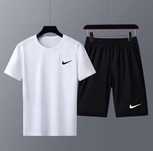Костюм NIKE (біла футболка + чорні шорти)