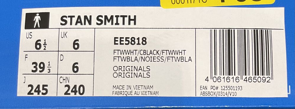 Buty Adidas Stan Smith 39 1/3 UK 6 EE5818