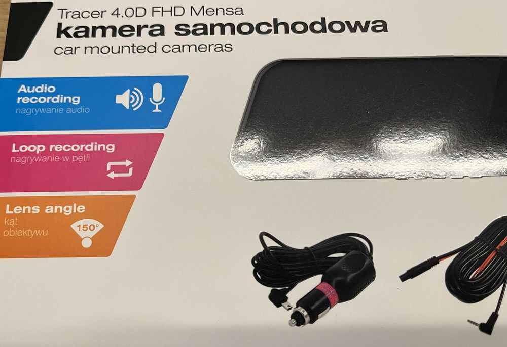 Wideorejestrator  Kamera Cofania TRACER 4.0D FHD MENSA 100% NOWY