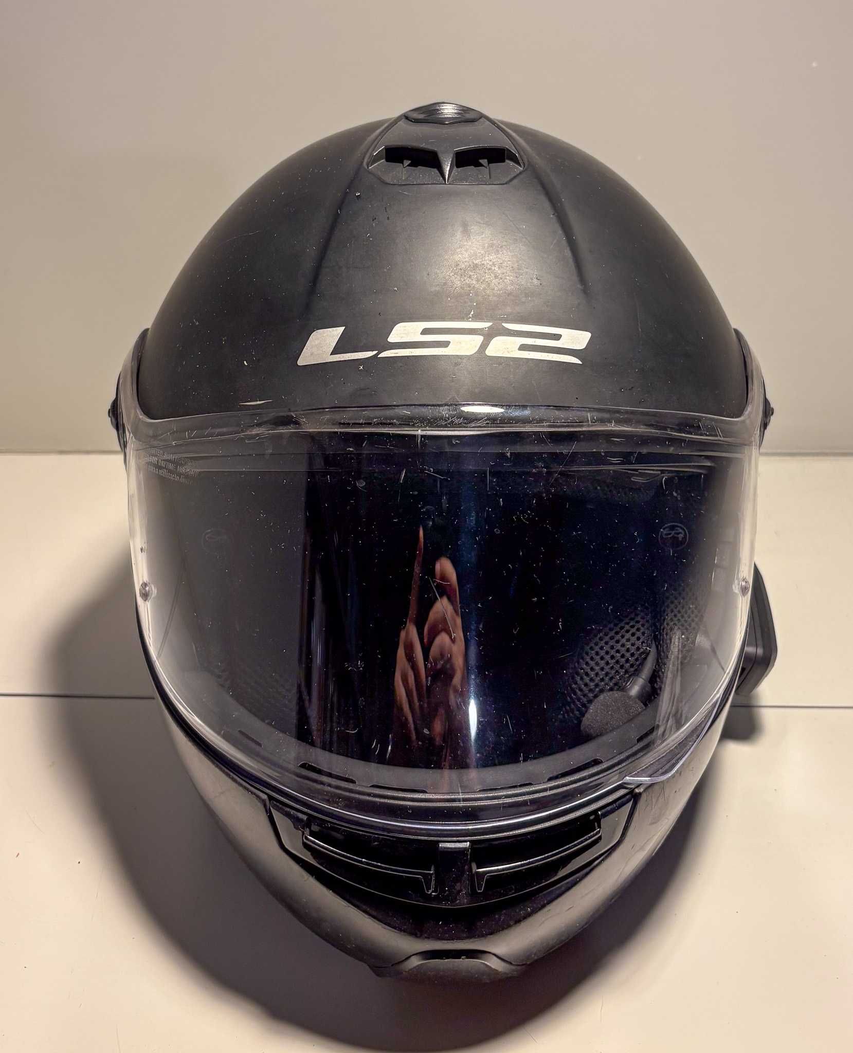 Capacete mota LS2 Strobe (tamanho L) com Cardo Spirit