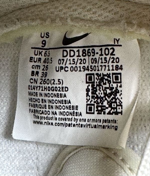 Nike Dunk High 39.5 (US 9) жіночі кросівки снікерси оригінал