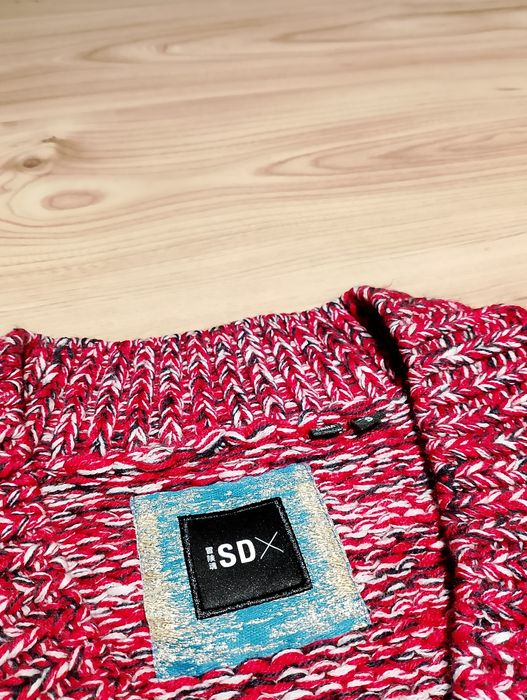 Czerwony Sweter Kamizelka Unisex Superdry SDX Smiley