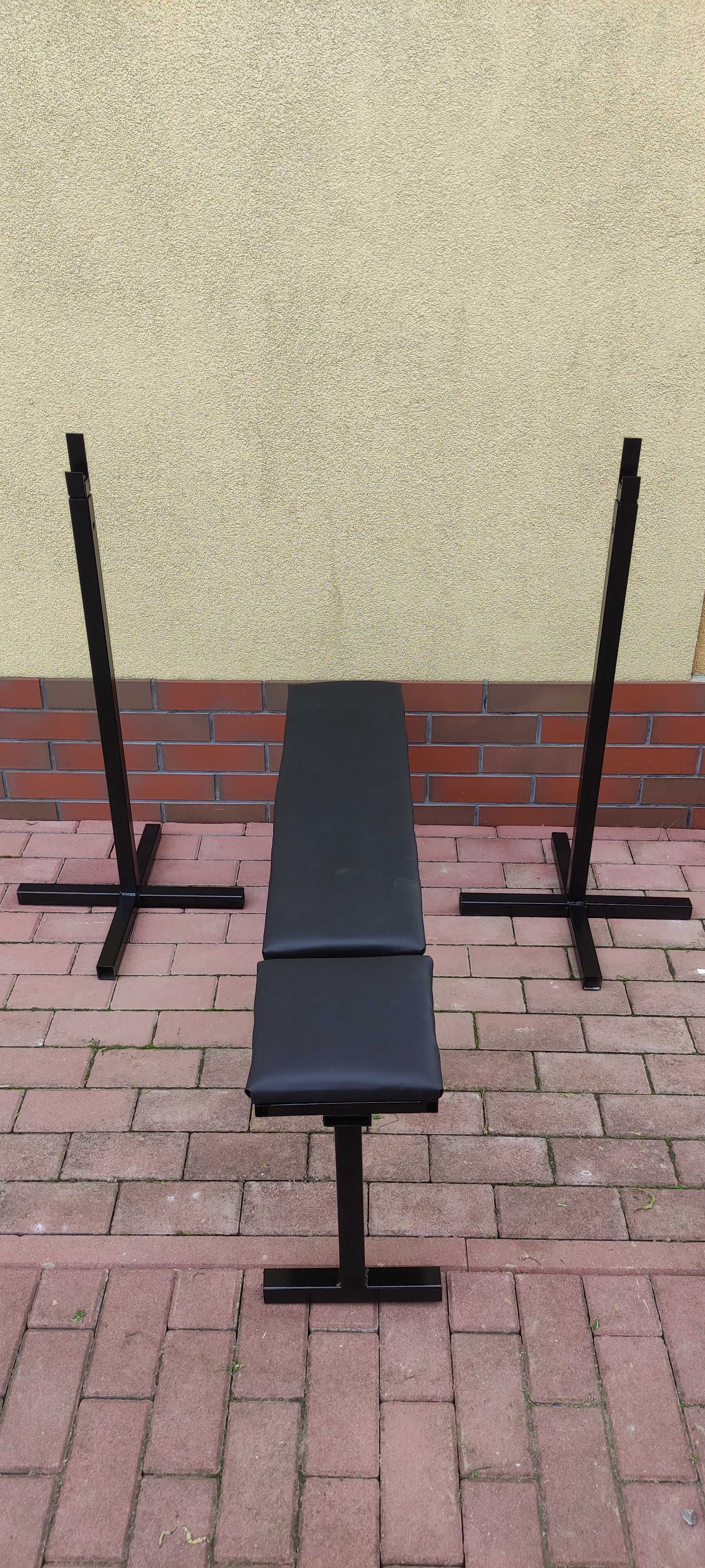 solidna ławka do ćwiczeń regulowana i stojaki siłownia domowa zestaw