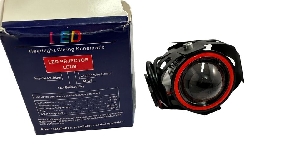 Lampa U7 ring 12V - 60V czerwony do hulajnogi elektrycznej