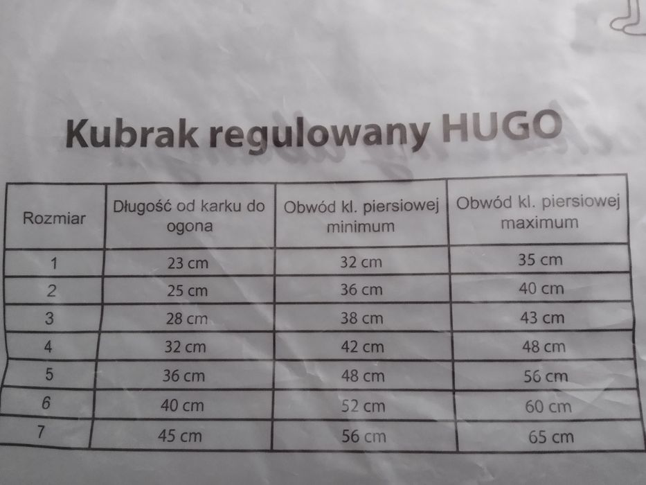 Nowy kubrak regulowany Hugo firmy Chaba rozm. 1 brązowy