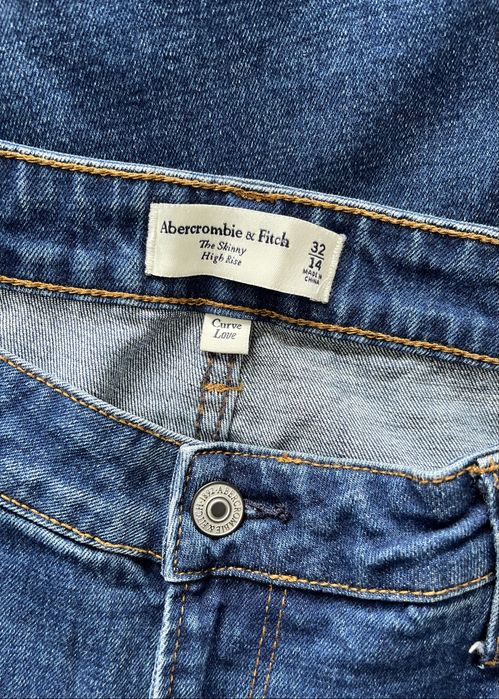 Abercrombie & Fitch spodnie jeans wysoki stan