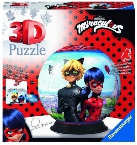 Puzzle 3d 72 Kula: Miraculous, Ravensburger