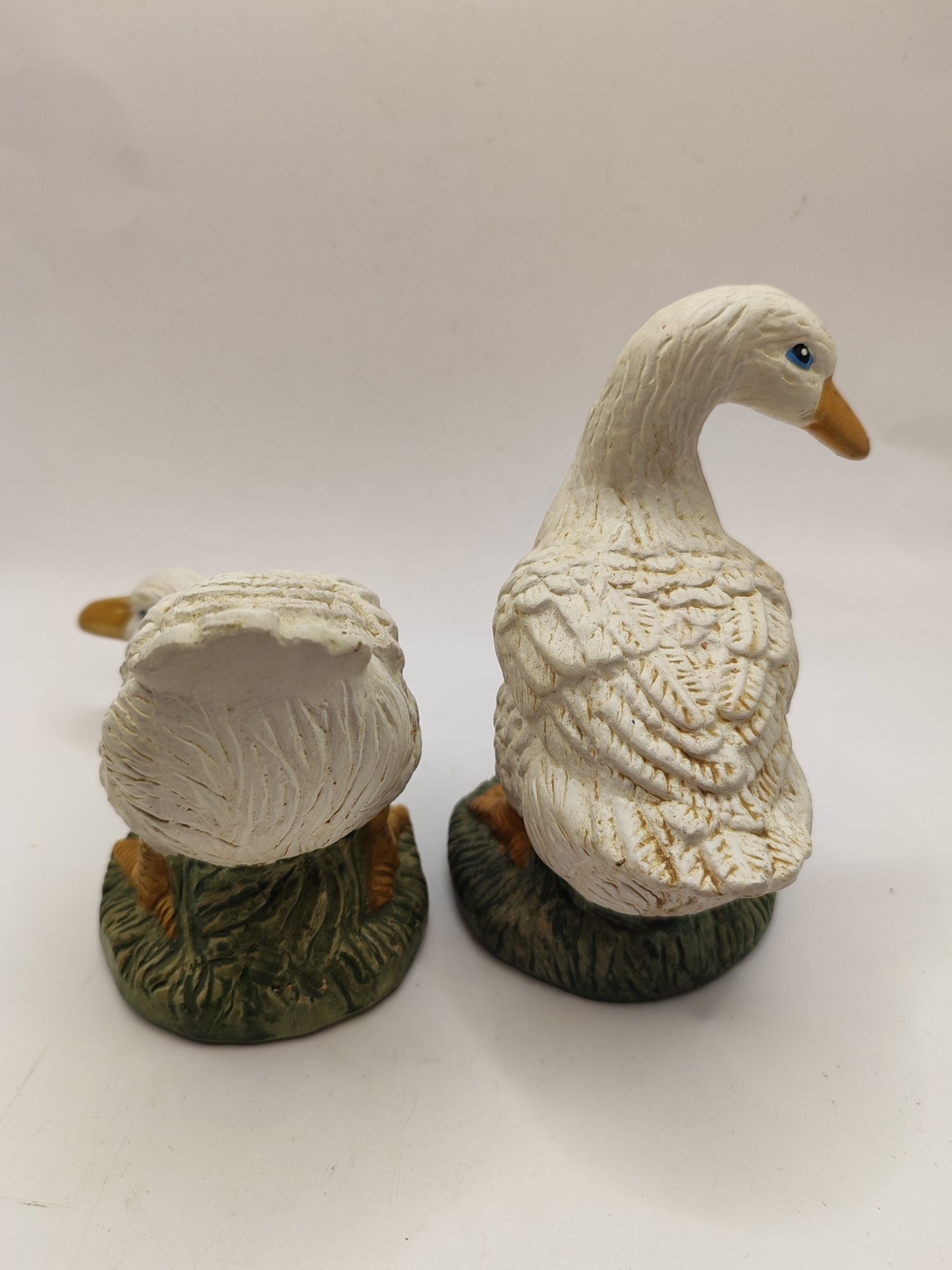 Figurki zestaw kaczka gęś gęsi ceramika kolekcja wiosenna dekoracja