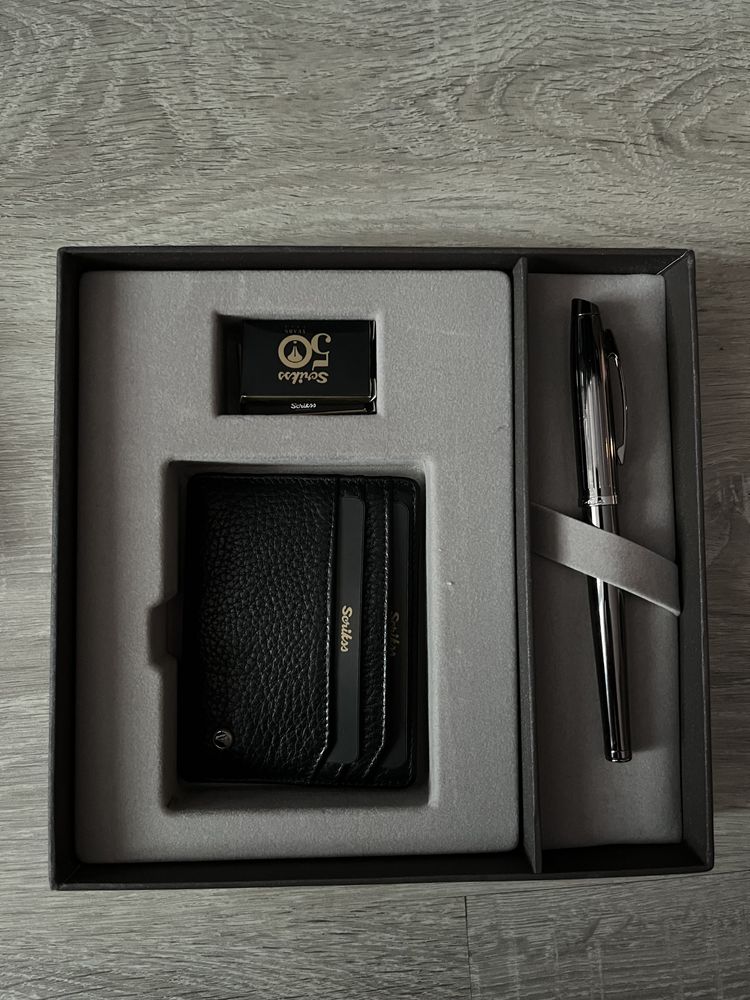 Zestaw elegancki Scrikss pióro wieczne i etui na karty