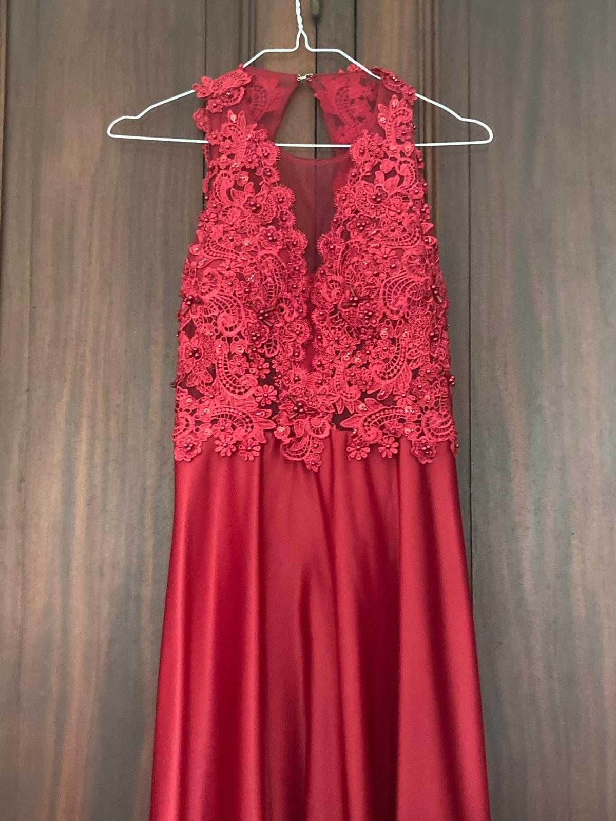 Vestido de Gala Vermelho Comprido sem costas M