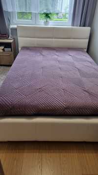 Łóżko sypialniane tapicerowane z materacem Hilding 140x200