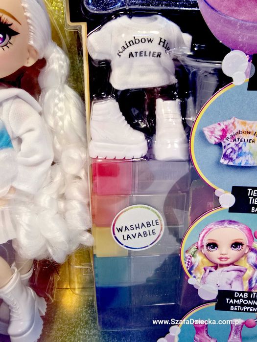 RAINBOW HIGH - Watercolor & Create - Lalka DIY  Purple Fioletowe Oczy