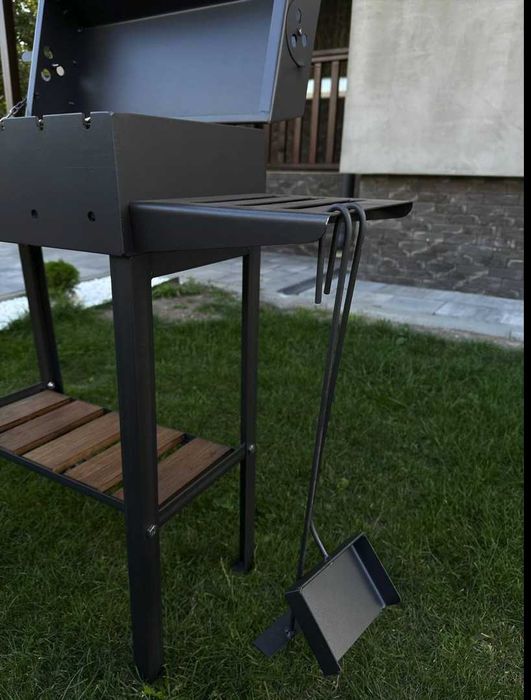 Компактний мангал для будинку на 8 шампурів метал 4 мм ПОСИЛЕНИЙ