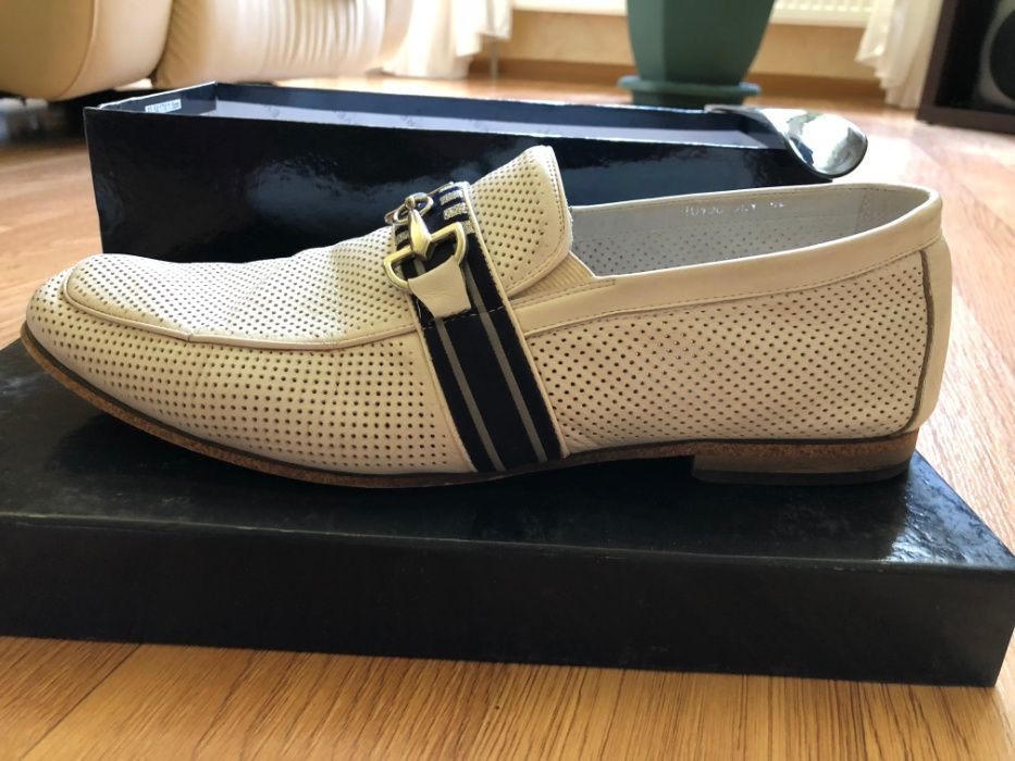 Белые мужские классические туфли Everest Collection 42 р. Кожа