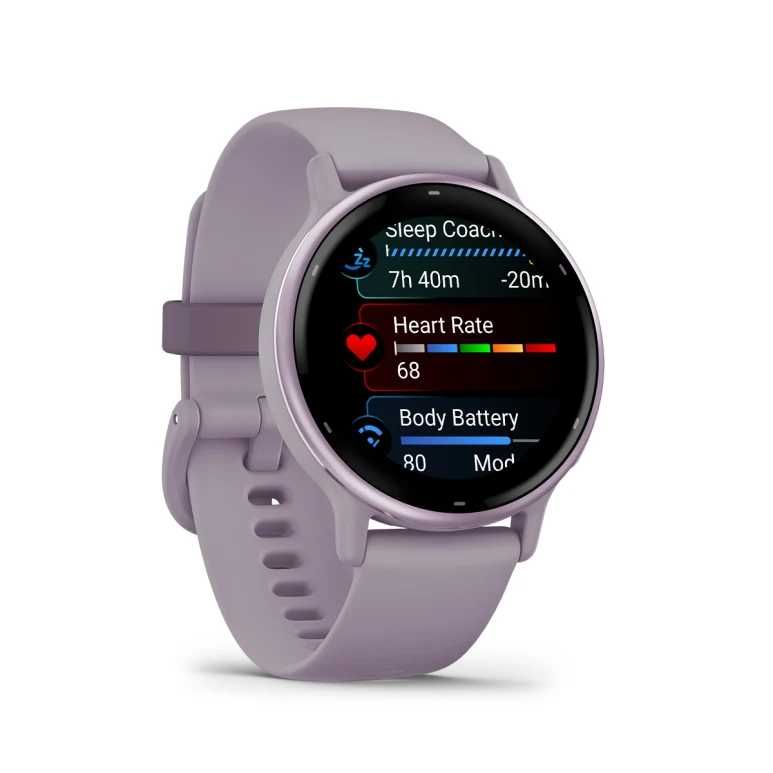 Garmin vivoactive 5 з алюмінієвим безелем металік орхідея 010-02862-13