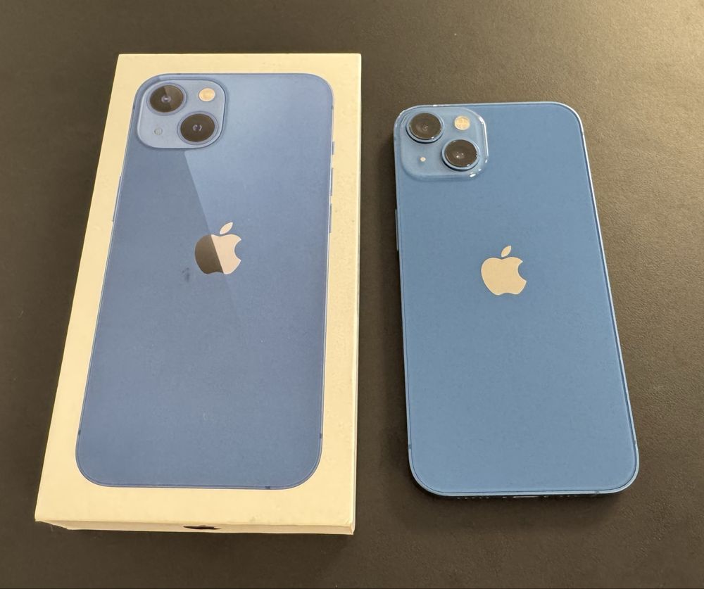 iPhone 13 niebieski bateria 100% 128 gb