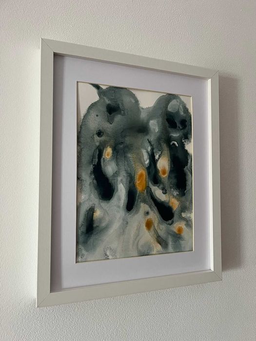 Pintura abstrata em acrílico