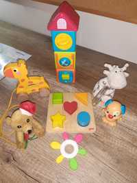 Zabawki sorter Goki wieża drewniana żyrafa 6 sztuk