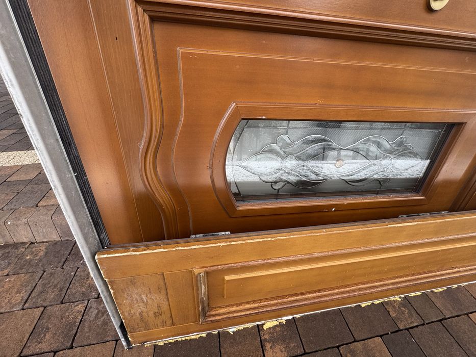 Drzwi mahoniowe duże zewnętrzne