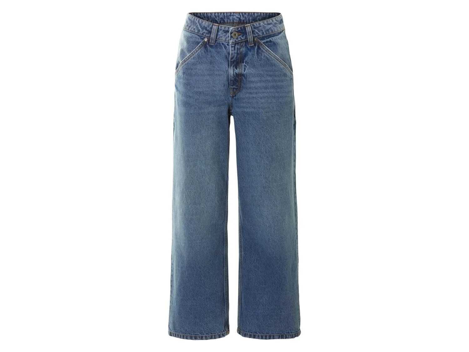 Jeansy damskie proste nogawki Wide Leg r 44 nowe