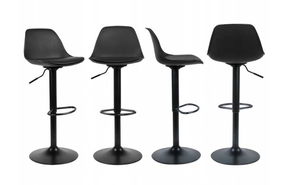 Krzesło Hoker do kuchni, baru, stołek czarny do mieszkania, na nodze