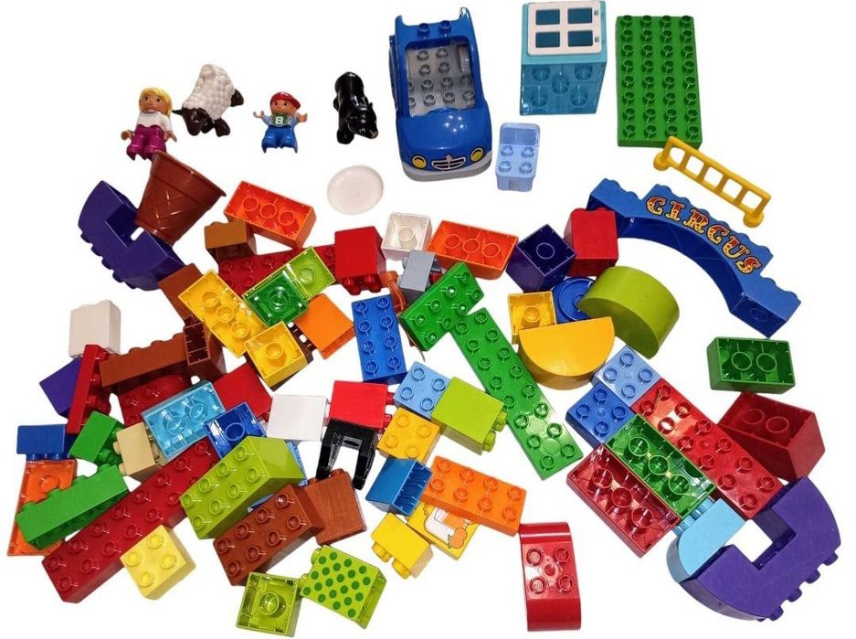 LEGO Duplo oryginalne klocki mix pojazdy figurki zwierzęta 2 kg