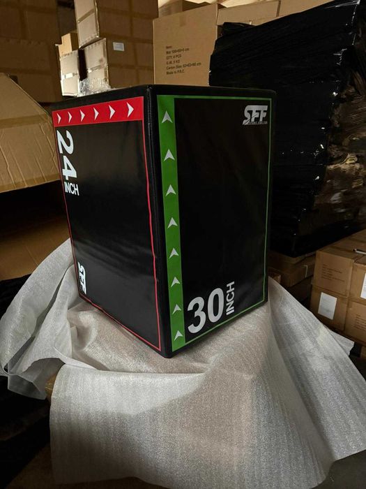 Skrzynia Crossfit Plyometryczna miękka JUMP BOX 3w1 50 x 60 x 75 cm