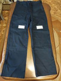 Nowe spodnie robocze z odblaskami rozmiar 182/94 z regulacją pasa