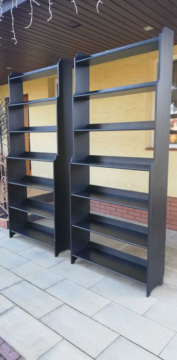Regał Ikea półki witryna drewniana biblioteczka kredens szafa leksvik