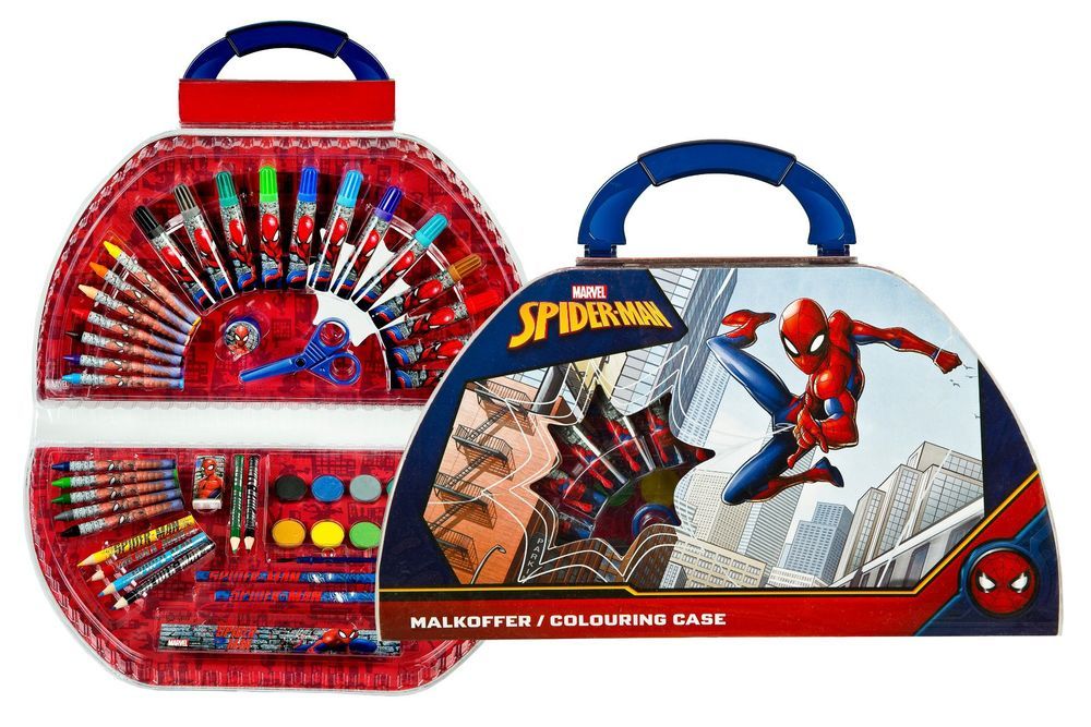 Walizka Spiderman z przyborami zestaw plastyczny na prezent