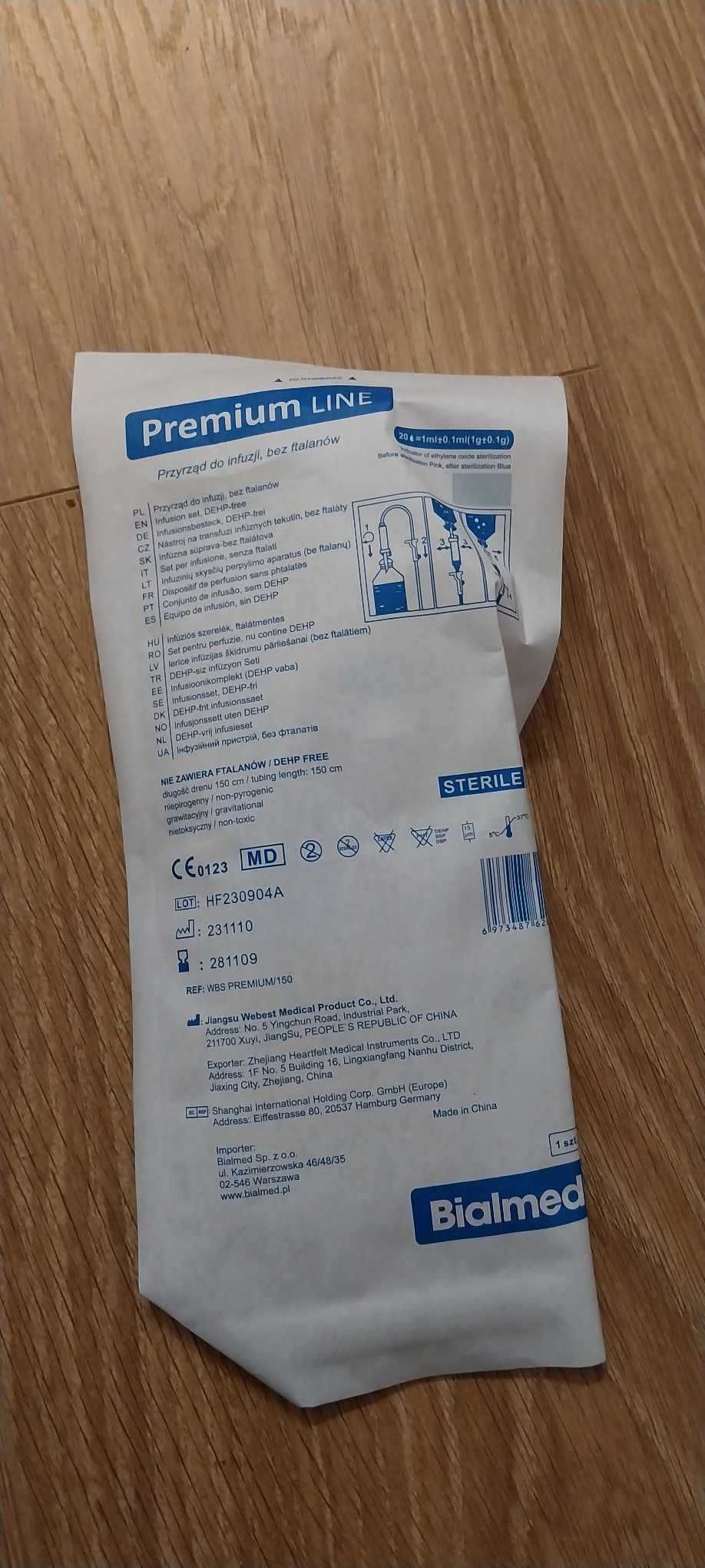 Zestaw wężyk do kroplówki