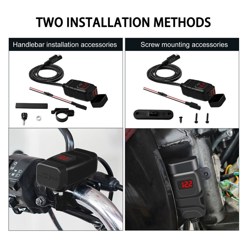 Carregador para moto 12v, adaptador usb