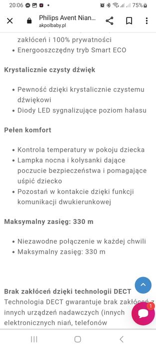 Elektroniczna niania Philips Aventi
