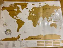 Mapa Świata zdrapka XL 119x84