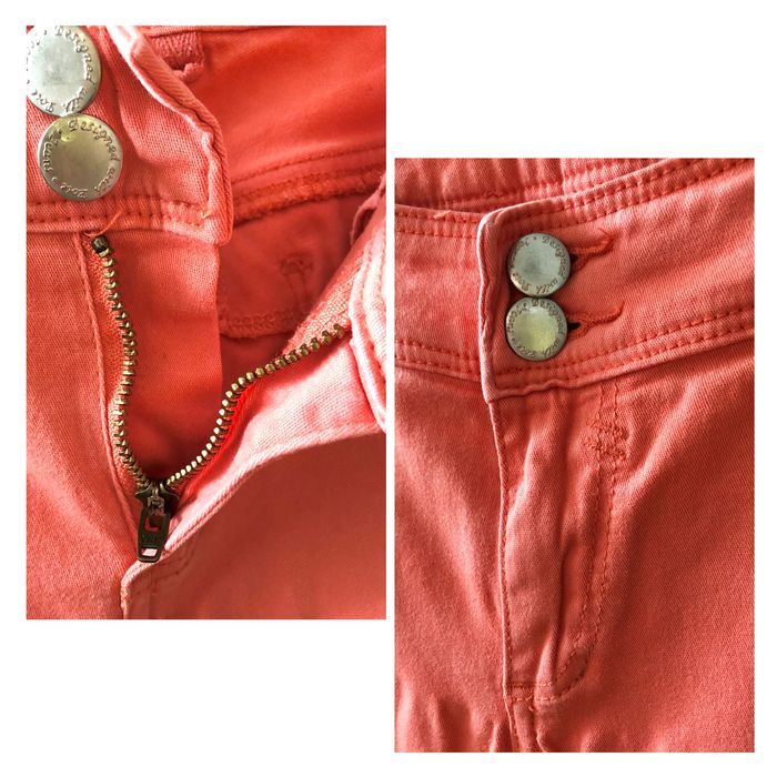 Jeansy Promod 7/8 łososiowe, rozmiar 40/M/L