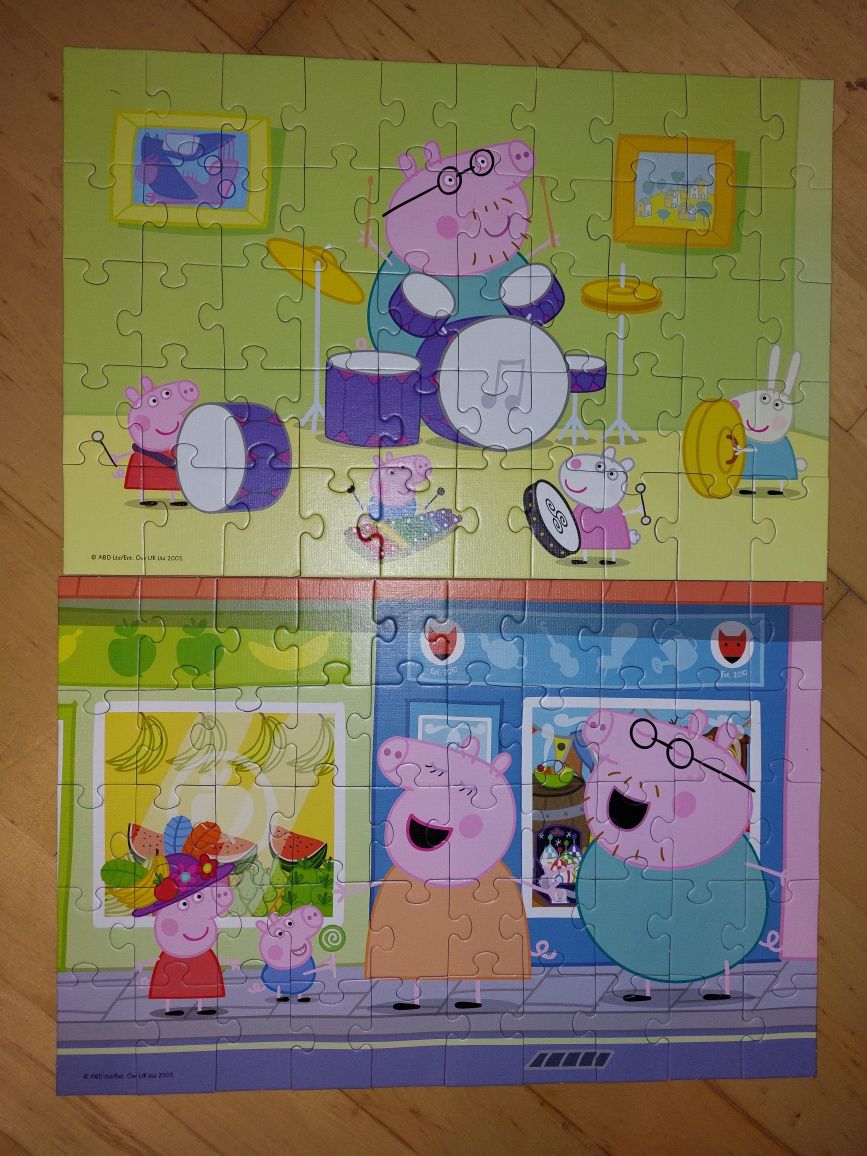Puzzle Peppa Pig Trefl 2x50 elementów kompletne