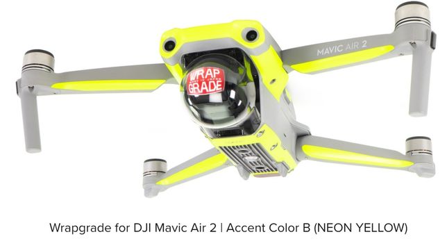 Wrap Grade DJI Air 2 Amarelo Neon fluo