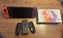 Nintendo Switch OLED- GARANTIA (Edição Scarlet & Violet) muitos extras