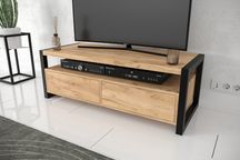 Komoda szafka RTV2 Loft 120/50/50 dąb Lancelot Złoty Craft Wotan