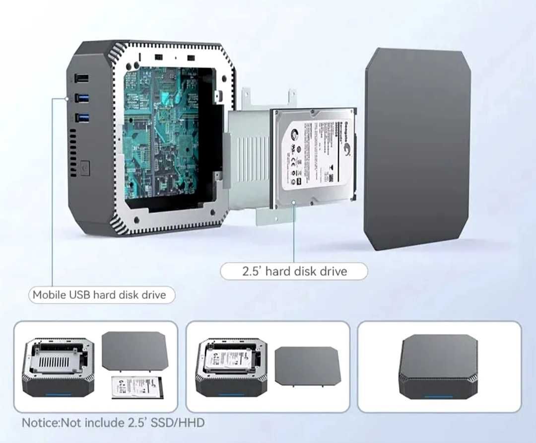 Міні-ПК Firebat AK2 Plus на Intel N100 16 Gb RAM, 512 Gb SSD