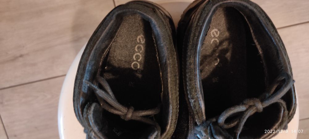 ECCO, męskie botki skórzane r. 38