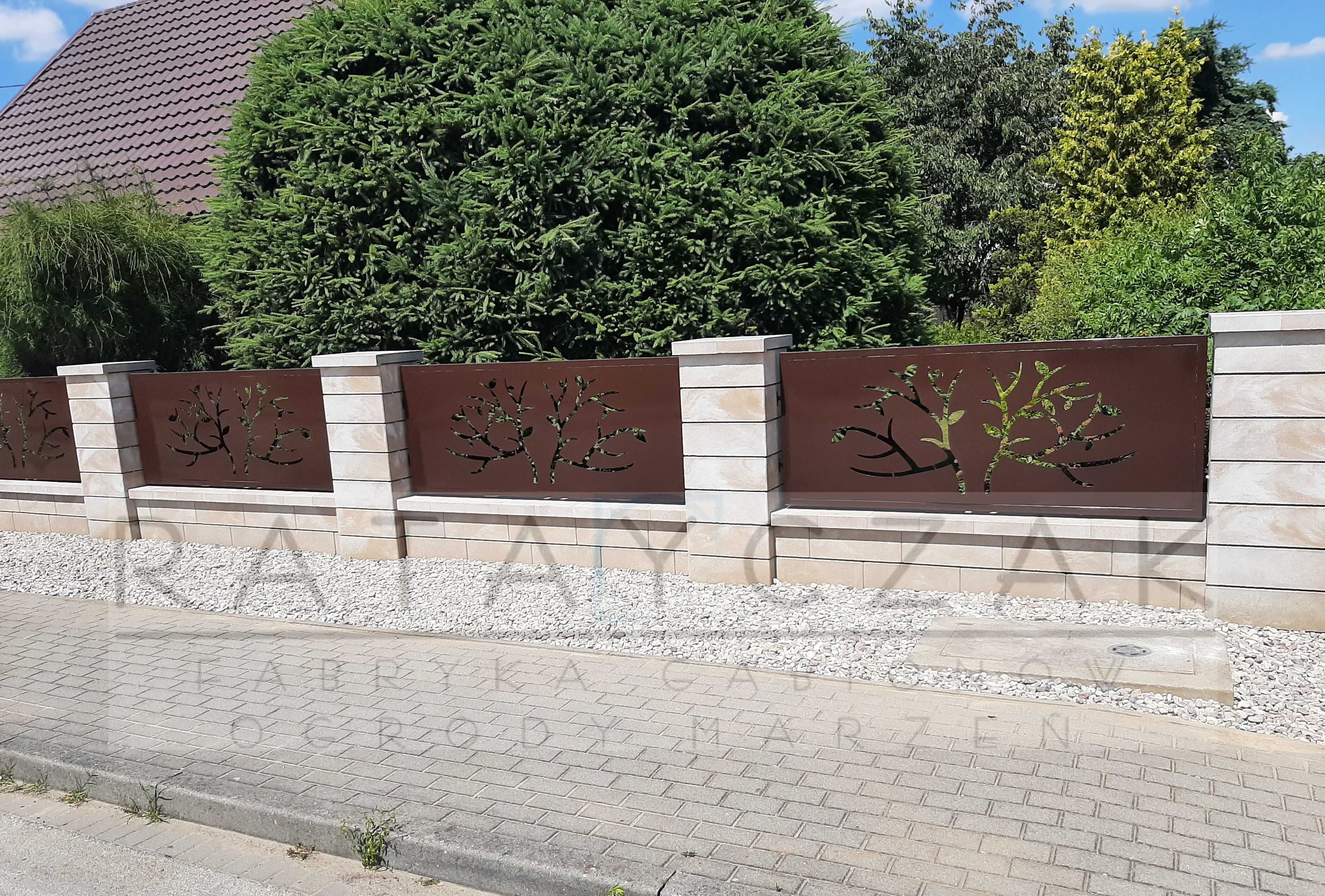 Ogrodzenie CNC plazma laser wycinane nowoczesne dekoracyjne