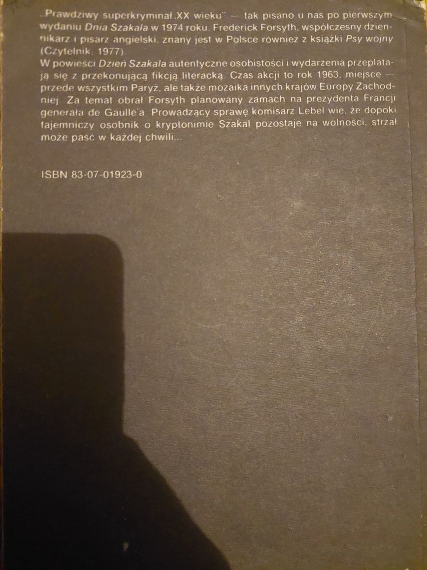 Książka "Dzień Szakala" F. Forsyth