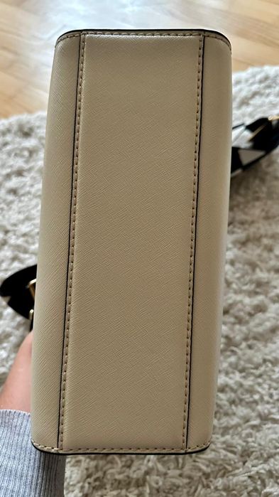 Сумка Marc Jacobs Little Big Spot оригинал кожаная бежевая черная кожа