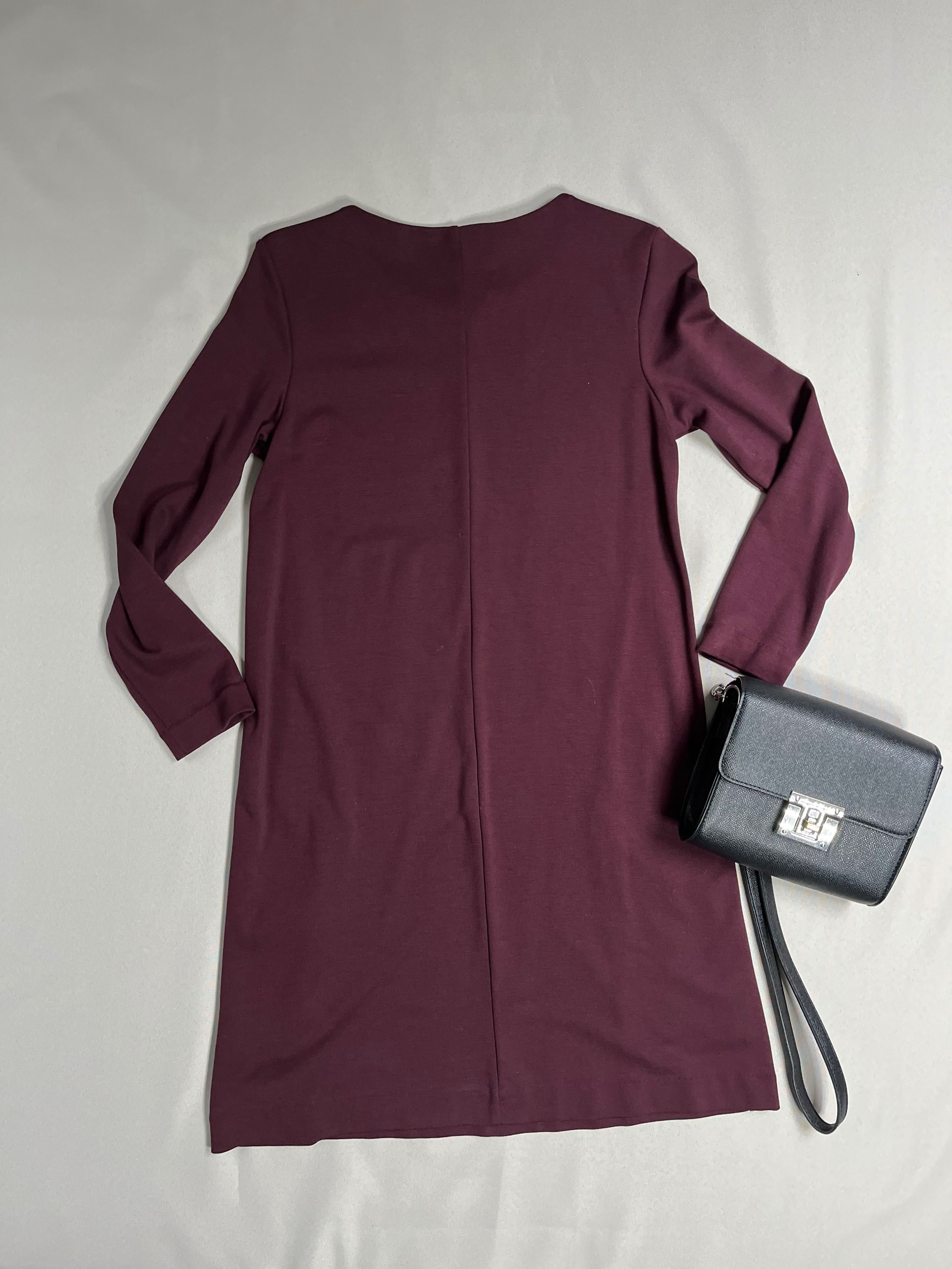 Sukienka Basic bordowa XS