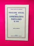 Programme Officiel Des Commémorations Portugaises de 1940