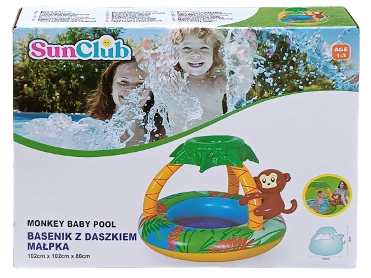 Dmuchany basen z daszkiem SunClub 80x102x102cm 40L